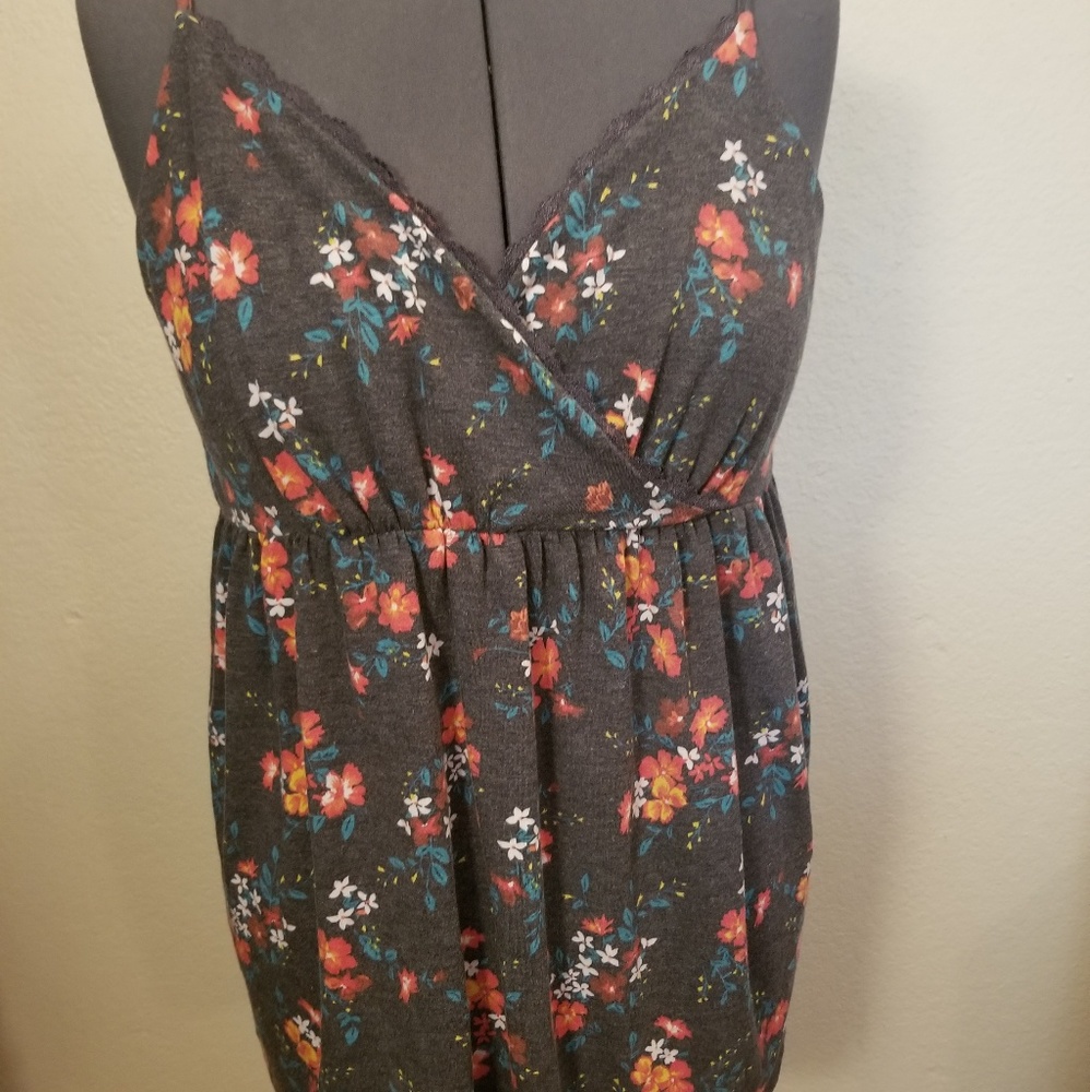 Navy Floral Maternity Top